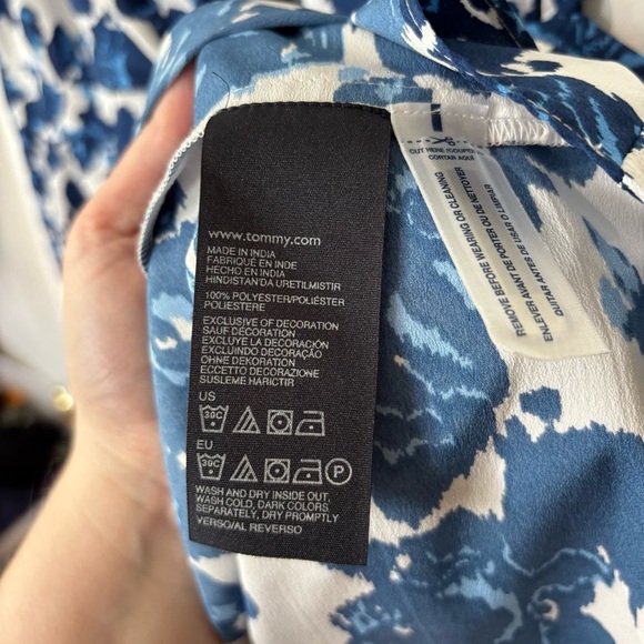 ✨Tommy Hilfiger Navy & White Floral Fit & Flare Dress - Size 16 - Picture 5 of 7